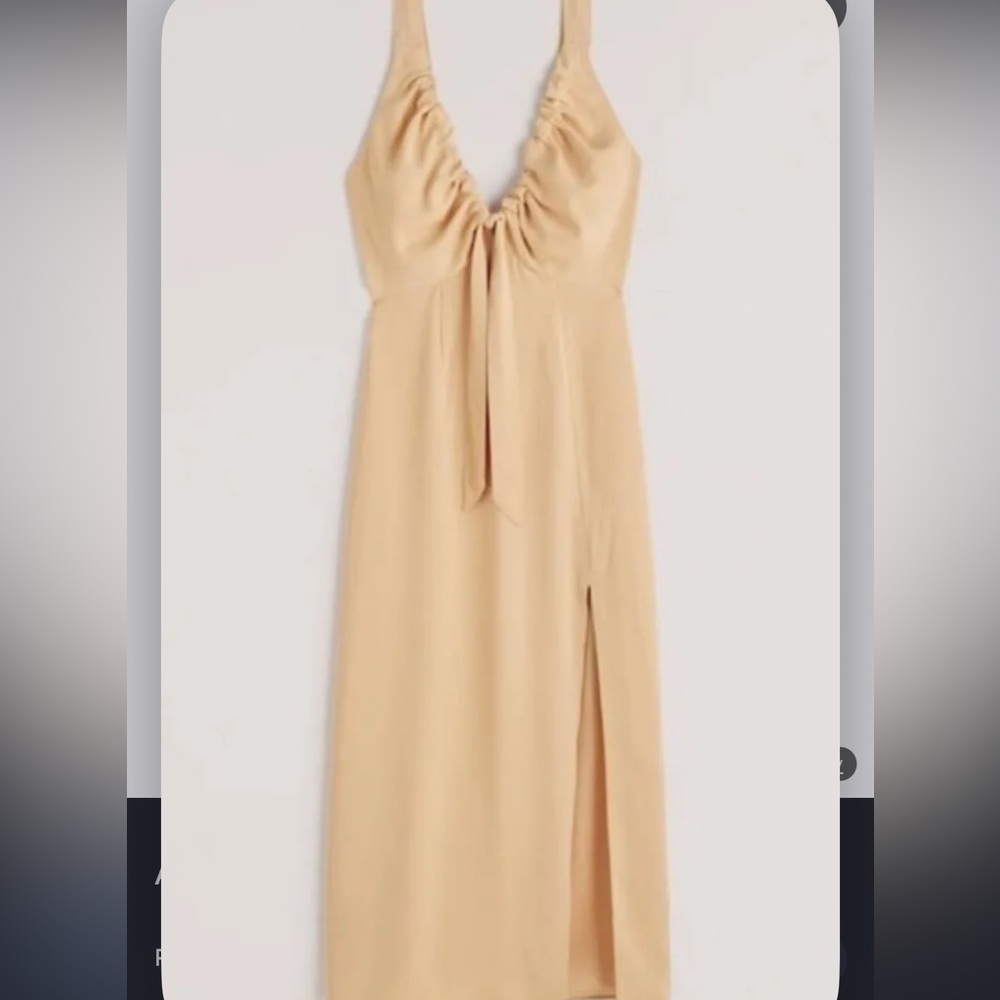 Abercrombie Cinched Neck Midi Dress